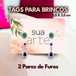 TAGS BIJUTERIAS PARA BRINCOS - 2 PARES DE FUROS Personalizado