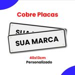 Cobre Placa Pvc Carro Personalizado Veículo 40x13cm
