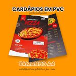 Cardápio Personalizado em PVC - 1mm - Tamanho A4 - Verniz Localizado - Impermeável