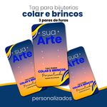 TAGS BIJUTERIA BOX - COLAR E BRINCOS 3 Pares de Furos - PERSONALIZADAS