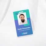 5 Crachás Personalizados 85x54mm - Frente e Verso