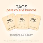 TAG PARA COLAR E BRINCOS (BOX MINI) PERSONALIZADA - 5,2 X 4,6 - 48un - Frente