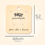 TAG PARA COLAR E BRINCOS (BOX MINI) PERSONALIZADA - 5,2 X 4,6 - 48un - Frente