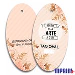TAG ROUPA OVAL PERSONALIZADO FRENTE/VERSO
