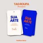 TAG ROUPA 4 CANTOS RED PERSONALIZADO - FRENTE/VERSO