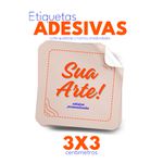 160 un | ETIQUETAS ADESIVAS l ADESIVOS PERSONALIZADOS I 3x3 cm CORTE QUADRADO