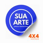 105 Un | ETIQUETAS ADESIVAS 4X4cm l ADESIVOS PERSONALIZADOS I CORTE REDONDO