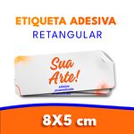 48 Un | ETIQUETA ADESIVA RETANGULAR PERSONALIZADA - 8X5 centimetros
