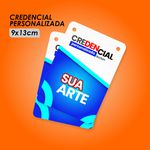 Credencial Personalizada em PVC Branco 1mm 90x130mm - Frente