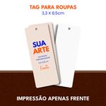 Tag para Roupa fino Personalizado Papel Couchê 300g - Impressão Frente