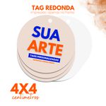 TAG REDONDO 4x4cm PERSONALIZADO - 70uni - IMPRESSÃO FRENTE