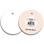 TAG REDONDO 4x4cm PERSONALIZADO - 70uni - IMPRESSÃO FRENTE