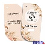 TAG ROUPA FOLHA PERSONALIZADO - Couché 300g Impressão Frente e Verso