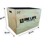 Caixote Plyo Box Crossfit 24' ONE LIFE - 60 X 65 X 50 CM