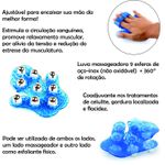 Luva de massagem corporal com 9 esperas - ajustável