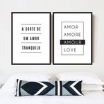 Dupla de quadros a sorte de um amor tranquilo
