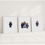 Trio de quadrinhos polo bear
