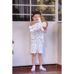PIJAMA INFANTIL MASCULINO SHORT DOOL VISCOSE DE ALGODÃO COM BONECO BRILHA ESCURO