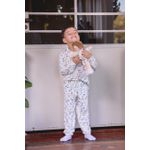 PIJAMA INFANTIL MASCULINO LONGO COM PUNHO COM BONECO BRILHA ESCURO