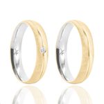 Par de Alianças de Moeda Foscas 4,3mm - M24K31
