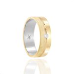 Par de Alianças de Moeda Diamantada - MA1239