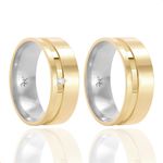 Par de Alianças de Moeda 7mm - MA1264