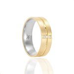 Par de Alianças de Moeda Diamantadas - MA1268
