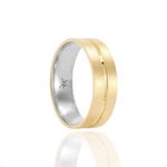 Par de Alianças de Moeda Diamantadas - MA1268