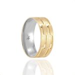 Par de Alianças de Moeda Diamantada - MA1508