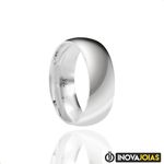 Par de Alianças Cravejadas de Namoro em Prata 950 - 24K111