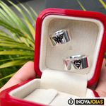Par de Alianças de Namoro em Prata 950 - 24K27