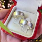 Par de Alianças de Namoro em Prata 950 - 24K43