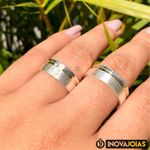 Par de Alianças de Namoro Em Prata 950 - 3041