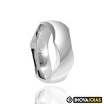 Par de Alianças de Namoro em Prata 950 - AL11