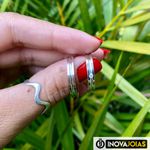 Par de Alianças Finas de Namoro em Prata 950 - IM03