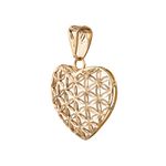 Pingente Coração Trabalhado Médio 20 mm Ouro 18k 750