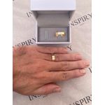 Par de Alianças Casamento Modelo Tradicional Ouro 18k/750 5.00mm Reta Polida/Fosca - 10067