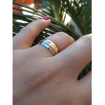 Par de Alianças Casamento Modelo Trabalhado Ouro 18k/750 6.70mm Abaulada Polida Com Ródio Semi Anatômica/Semi Confort Com Pedra - 10145