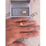 Par de Alianças Casamento Modelo Tradicional Ouro 18k/750 7.00mm Reta Semi Anatômica Polida 