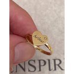 ANEL FEMININO PERSONALIZADO CORAÇAO NOME 