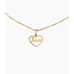 Colar Com Pingente Coração Amor Pequeno Ouro 18k/750