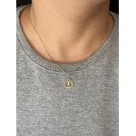 Colar Com Pingente Nossa Senhora Aparecida 15mm Ouro 18K