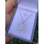 Colar Com Pingente Nossa Senhora Aparecida 15mm Ouro 18K