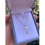 Colar Com Pingente Letra Personalizado 15mm Ouro 18K 