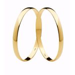 Par de Alianças Casamento Modelo Tradicional Ouro 18k/750 2.00mm Abaulada Polida - 10000
