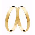 Par de Alianças Casamento Modelo Tradicional Ouro 18k/750 3.00mm Abaulada Polida - 10006