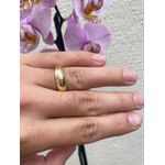 Par de Alianças Casamento Modelo Tradicional Ouro 18k/750 7.00mm Abaulada Polida - 10022