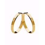 Par de Alianças Casamento Modelo Trabalhado Ouro 18k/750 2.70mm Detalhe Central Polida - 10047