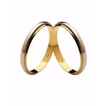 Par de Alianças Casamento Modelo Trabalhado Ouro 18k/750 2.70mm Reta Polida Com Ródio - 10116
