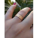 Par de Alianças Casamento Modelo Trabalhado Ouro 18k/750 6.00mm Reta Semi Anatômica/Semi Confort Fosca - 10159